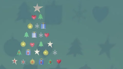 A Christmas tree is created every day from Advent to Christmas. Stock Footage 221302637
