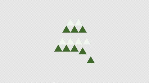 Christmas tree creating with triangle elements. Stock Footage 250228502
