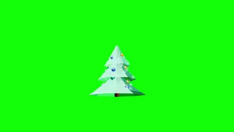 Christmas-tree-crystal-glass-3d-green-screen Vídeos de archivo 345693782
