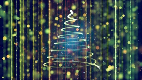 Christmas tree curtain background Stock Footage 98316604