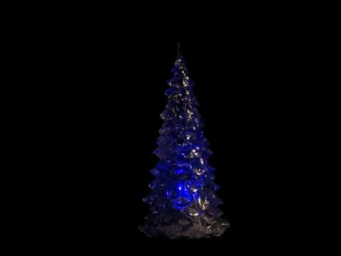 Christmas tree in the dark background Stock Photos
