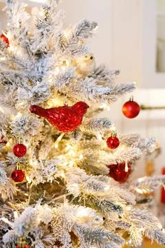 Christmas tree decor in the kitchen Foto stock