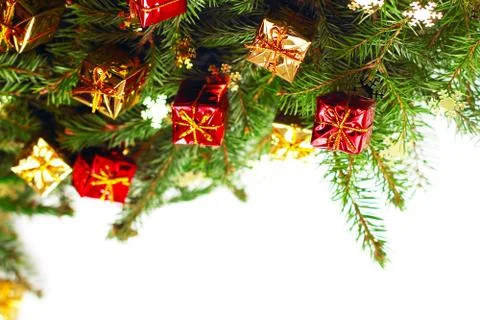 Christmas tree with decor Stock-Fotos