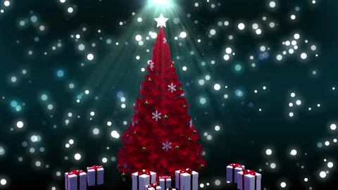 Christmas Tree Decorate Background Video stock 256308922
