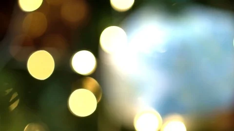 Christmas tree decorated with christmas tree toys and shining lights, close-up Video stock 83566348