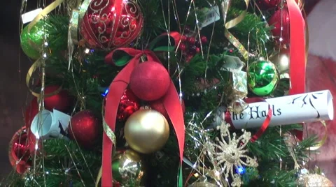 Christmas tree decorated Stock Footage 924481