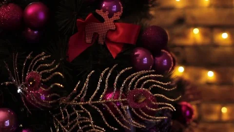 Christmas Tree Decorated Video stock 71510015