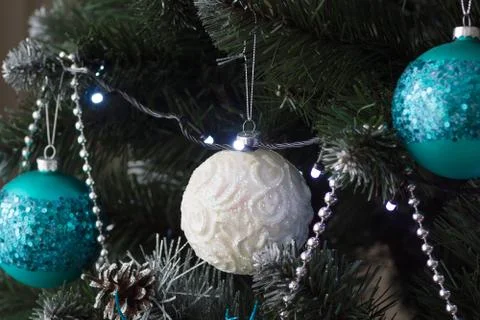 Christmas tree decorated Stock Photos