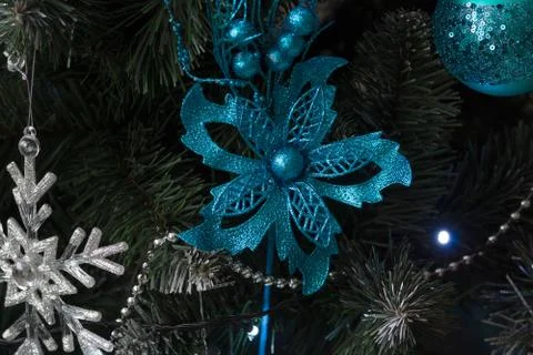 Christmas tree decorated Stock Photos