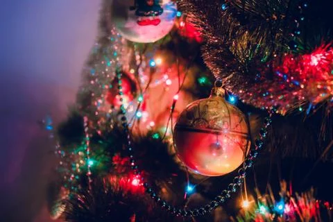 Christmas Tree Decorated Stock Photos