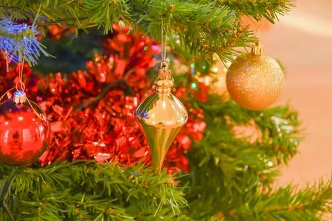 Christmas tree decorated Stock Photos