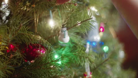 Christmas Tree Decorating 6K 48FPS SLO-MO Video stock 144463602