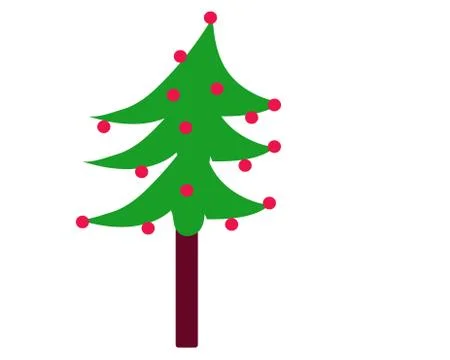 Christmas tree decorating vector illustration Stock Illustration
