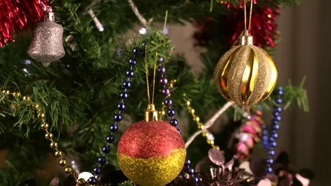Christmas tree decoration 1 Stock Footage 80990653