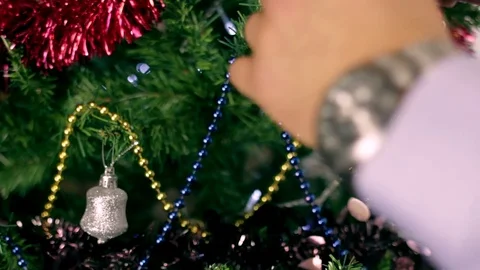 Christmas tree decoration 14 Stock Footage 80990880