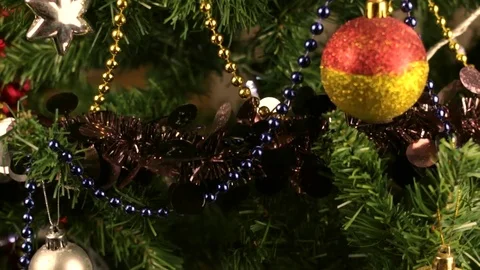 Christmas tree decoration 3 Stock Footage 80990703