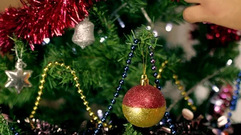 Christmas tree decoration 6 Stock Footage 80990776