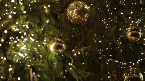 Christmas tree decoration close-up Stock Footage 227608501
