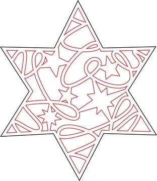 Christmas Tree Decoration Digital Vector File for Laser Cutter. Stock Illustration