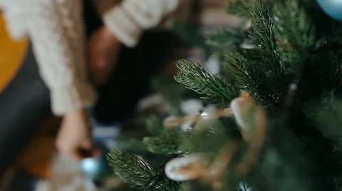 Christmas Tree Decoration Stock Footage 67205673