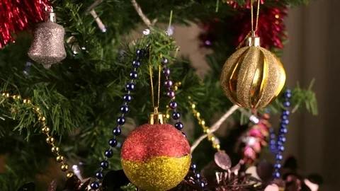 Christmas tree decoration Stock Footage 80990615