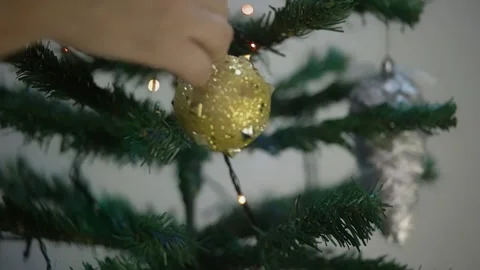 Christmas tree decoration Stockbeeldmateriaal 145850528