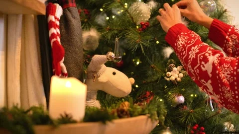Christmas Tree Decoration Stock Footage 255031000