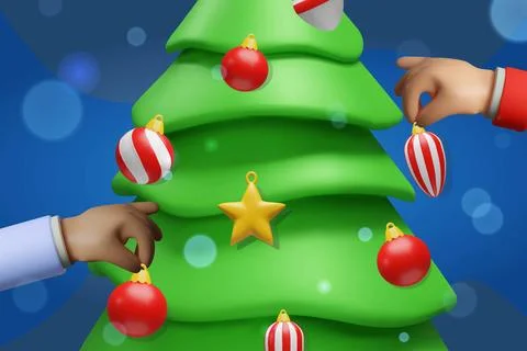 Christmas tree decoration Stock Illustration