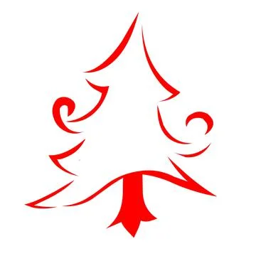Christmas tree decoration pine tree Stock Illustration