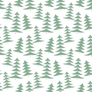 Christmas tree decoration seamless pattern Stock Illustration
