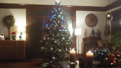 Christmas Tree Decorations 6K 48FPS SLO-MO Stock Footage 144463350