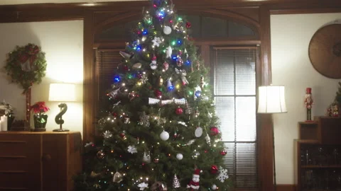 Christmas Tree Decorations 6K 48FPS SLO-MO Stock Footage 144463522