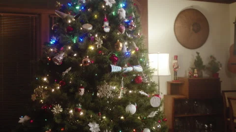 Christmas Tree Decorations 6K 48FPS SLO-MO Video stock 144463574