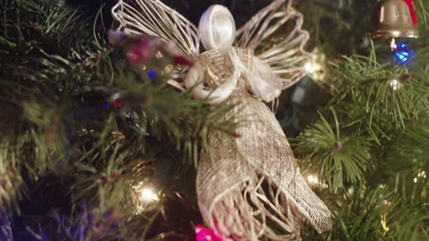 Christmas Tree Decorations 6K 48FPS SLO-MO Video stock 144464004