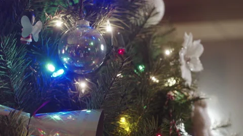 Christmas Tree Decorations 6K 48FPS SLO-MO Video stock 144464066
