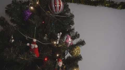 Christmas tree decorations, bell, glass, New Year Stock Footage 120511295
