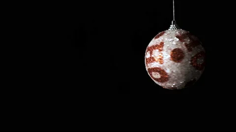 Christmas tree decorations on a black background. Stock Footage 144467693