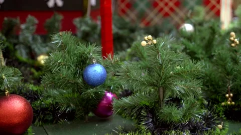 Christmas tree decorations close ups Stock Footage 297255129