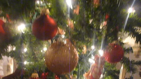 Christmas Tree Decorations Stock Footage 8914339