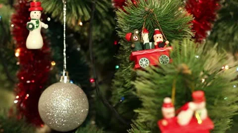 Christmas-tree decorations Stock Footage 12506864