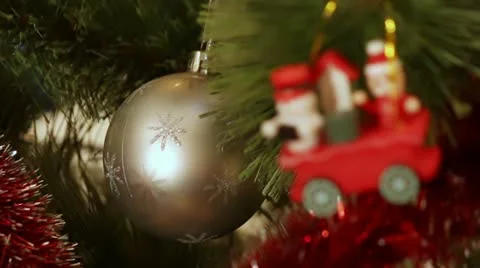 Christmas-tree decorations Stock Footage 12506951