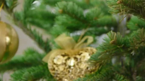 Christmas tree decorations Stock Footage 19030941