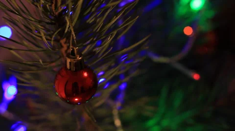 Christmas tree with decorations Video stock 34867898