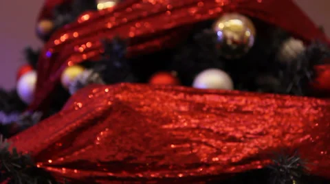 Christmas tree with decorations. Video stock 35595409