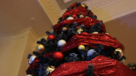 Christmas tree with decorations. Video stock 35595440