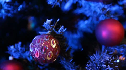 Christmas tree with decorations. Video stock 35596004