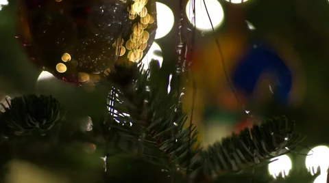 Christmas tree decorations Stock Footage 36739041