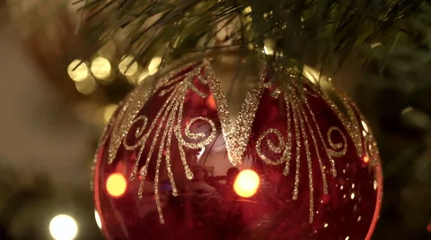 Christmas tree decorations Stock Footage 58138157