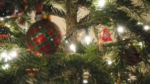 Christmas Tree Decorations Stock Footage 83334146
