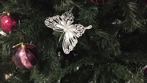 Christmas tree decorations Stock Footage 98853801